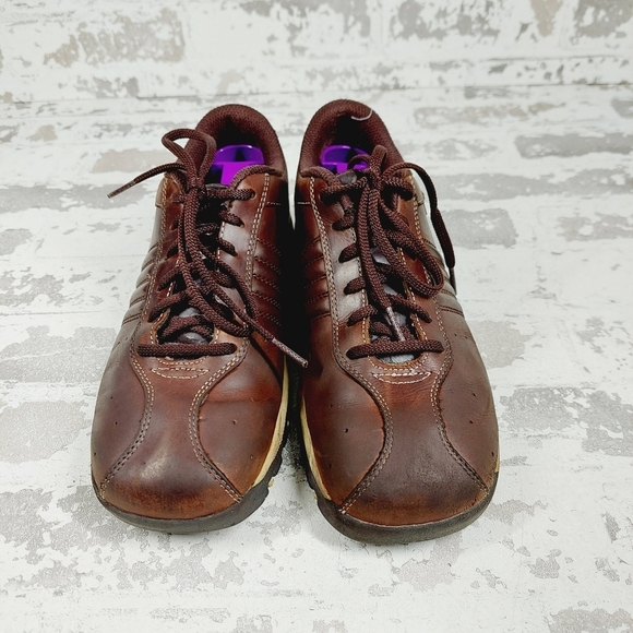 Skechers Women's Leather Upper Brown Oxford Lace Up Y2K Sneakers W397 - Picture 3 of 11